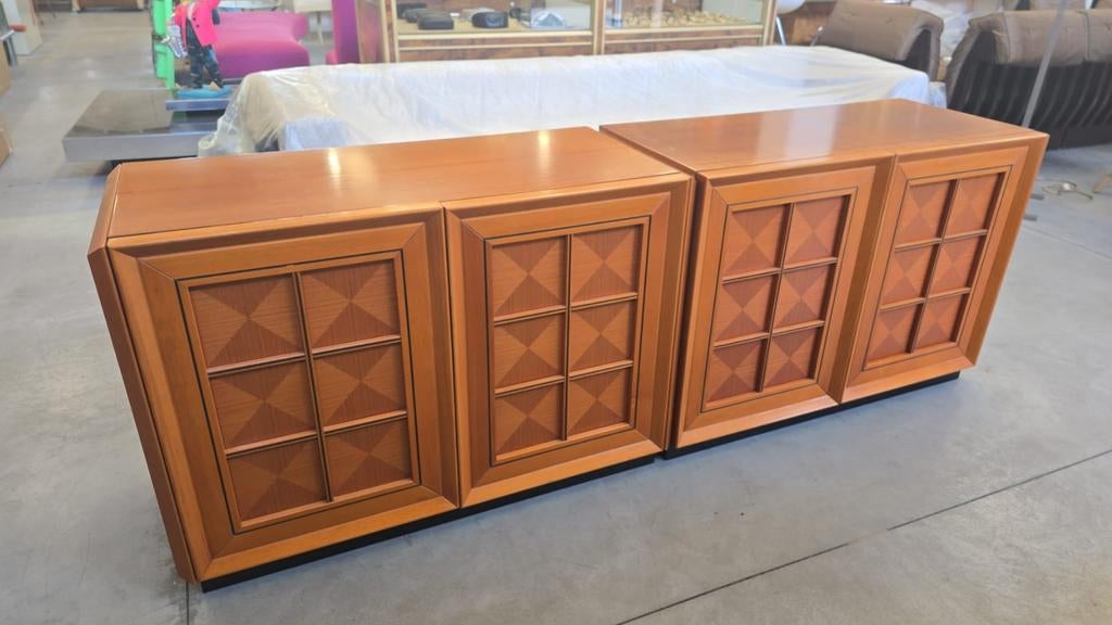 Vintage Italiaanse modulaire dressior, Maison & Meubles, Armoires | Dressoirs, Cerisier, Enlèvement