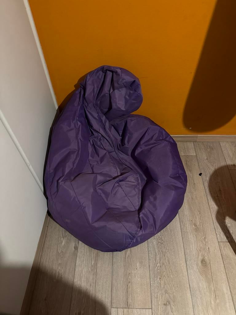 Zitzak - paars, Huis en Inrichting, Zitzakken, Ophalen, Gebruikt, Paars, Zitzak
