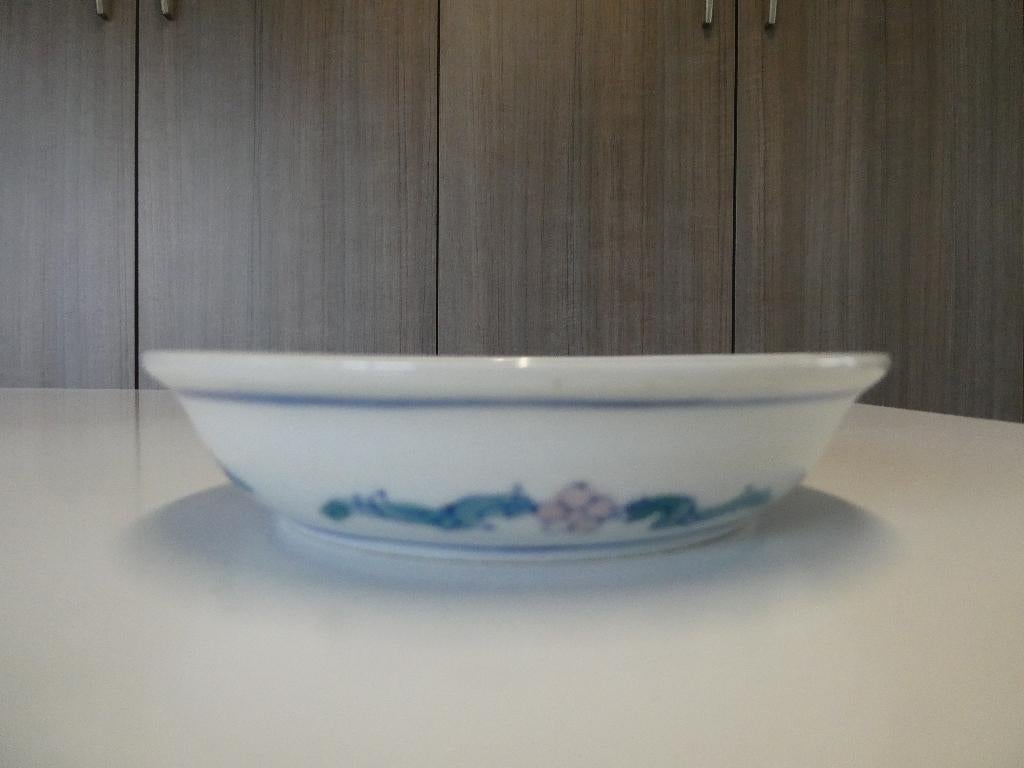 Porseleinen onderschaal voor Chinese bloempot, Overige materialen, Gebruikt, Rond, Binnen