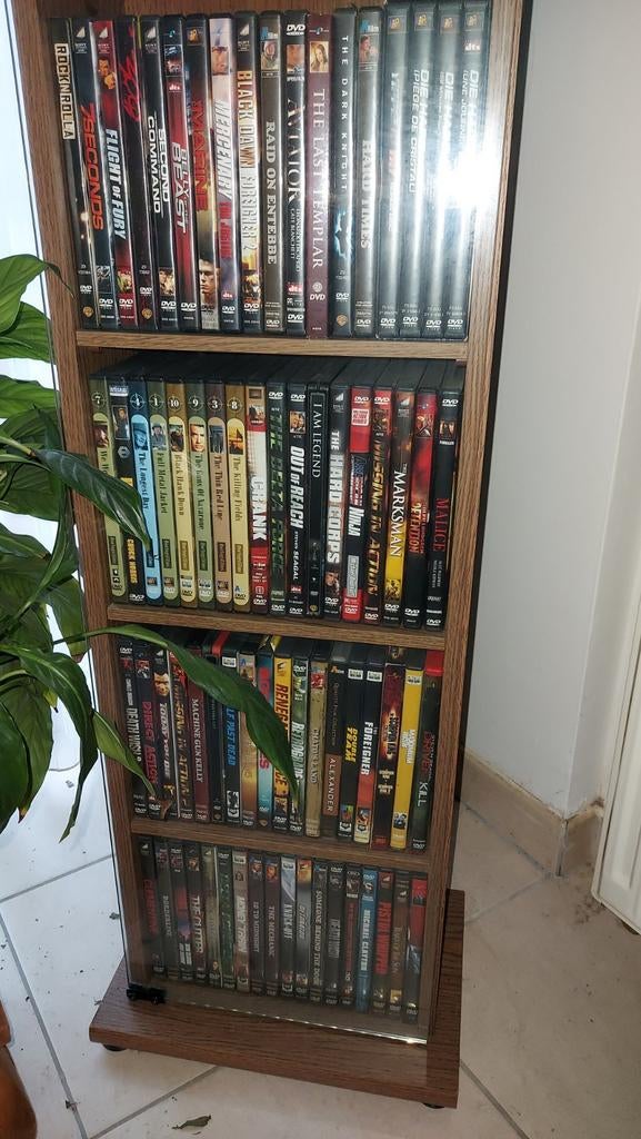 Meuble DVD avec porte vitrée 95x38x25cm., Enlèvement