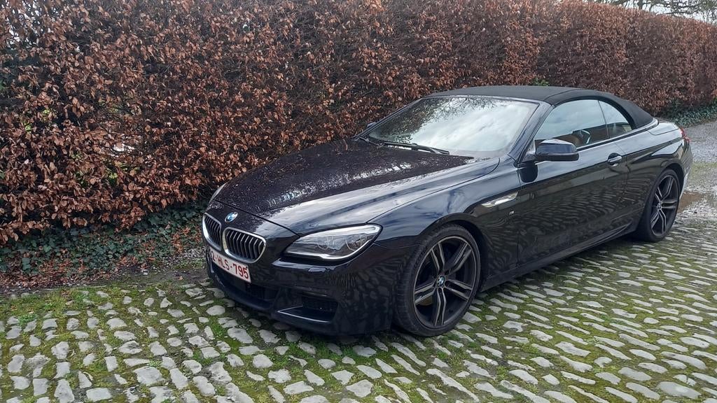 BMW 640i CABRIO sportpack M - Marineblauw metaal - december, Automaat, Overige kleuren, Cabriolet, Leder