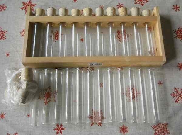 Lot de verrine en forme d' éprouvettes, Maison & Meubles, Enlèvement, Utilisé