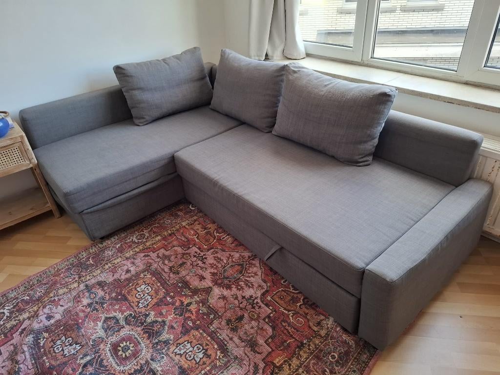 Canapé-lit d'angle IKEA FRIHETEN gris (état correct), Trois personnes, 150 cm ou plus, Banc d'angle, 200 à 250 cm