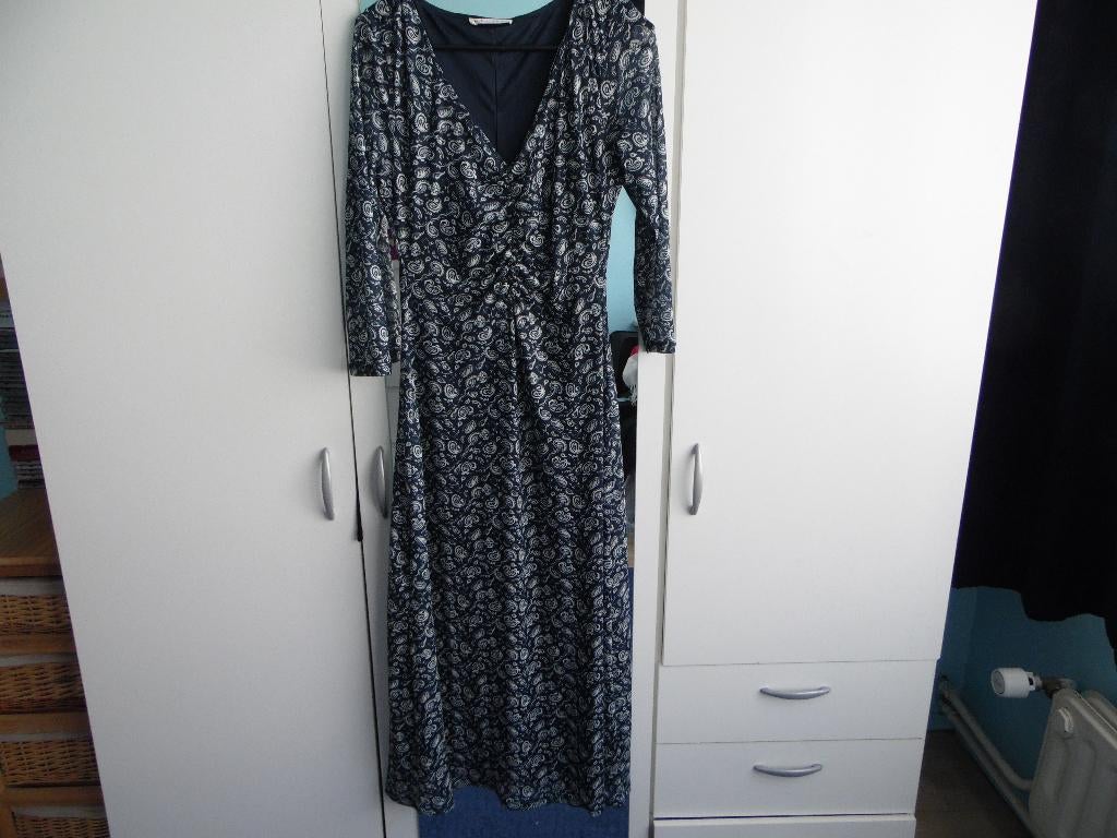 LANGE JURK VAN SPRINFIELD, Kleding | Dames, Jurken, Zo goed als nieuw, Maat 38/40 (M), Blauw, Onder de knie, Ophalen of Verzenden