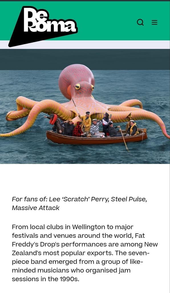 1x Ticket - Fat Freddy's Drop, op 9 Juni, DeRoma, Antwerpen