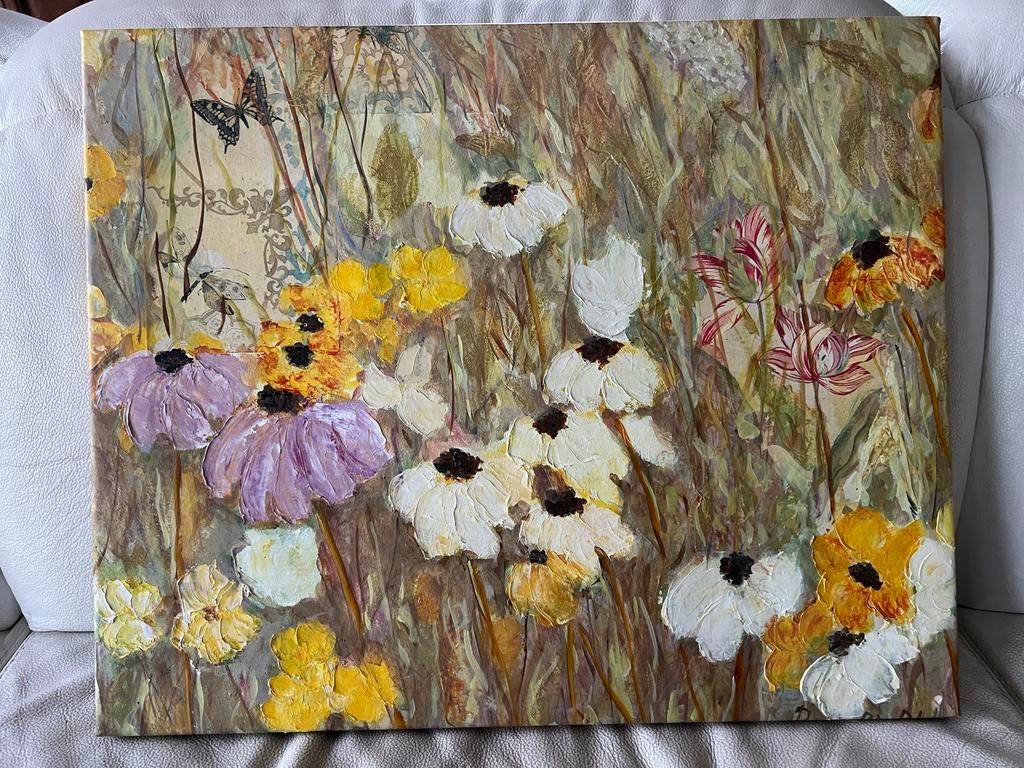 Nina Balteau — « Danse estivale » (55x45 cm), Antiquités & Art, Art | Peinture | Moderne, Enlèvement