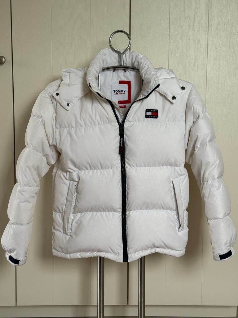 Tommy Jeans Alaska Puffer Jas - Maat S, Ophalen of Verzenden, Zo goed als nieuw, Maat 36 (S), Wit