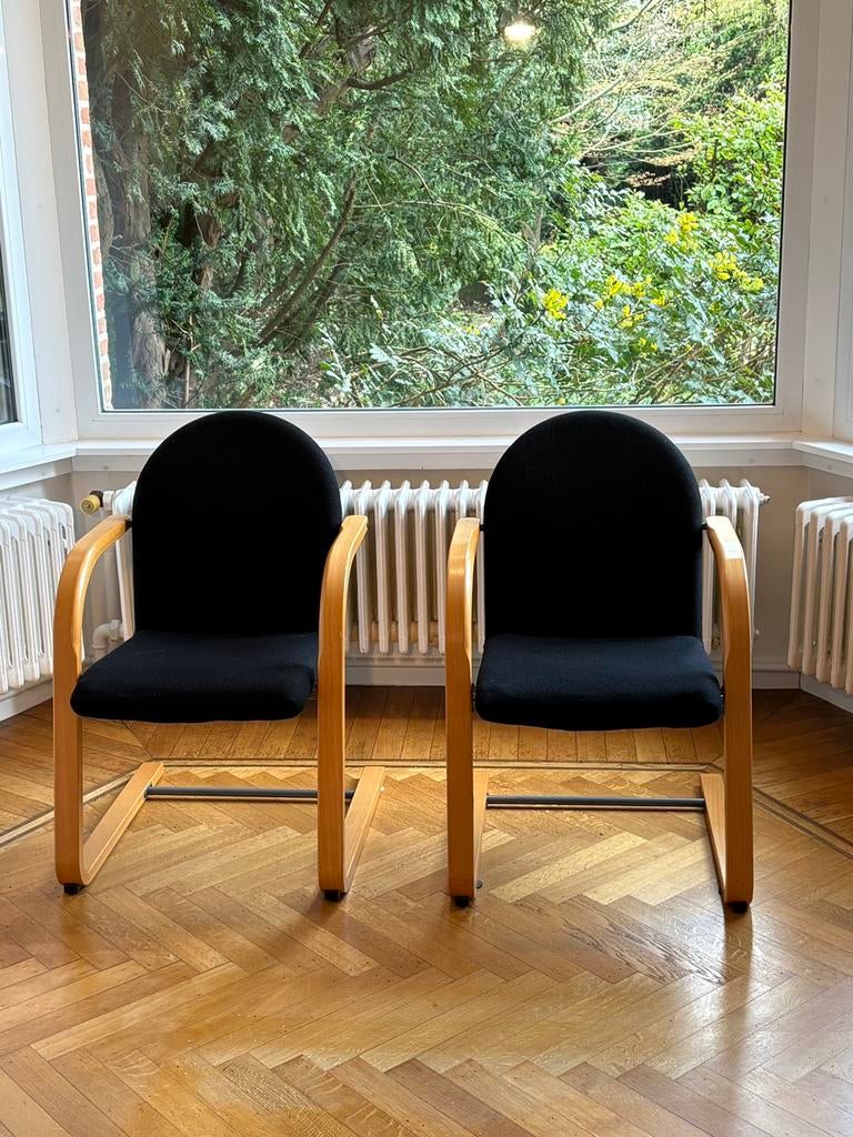 Ikea set van 2 stoelen, Ophalen, Zo goed als nieuw, Zwart, Twee