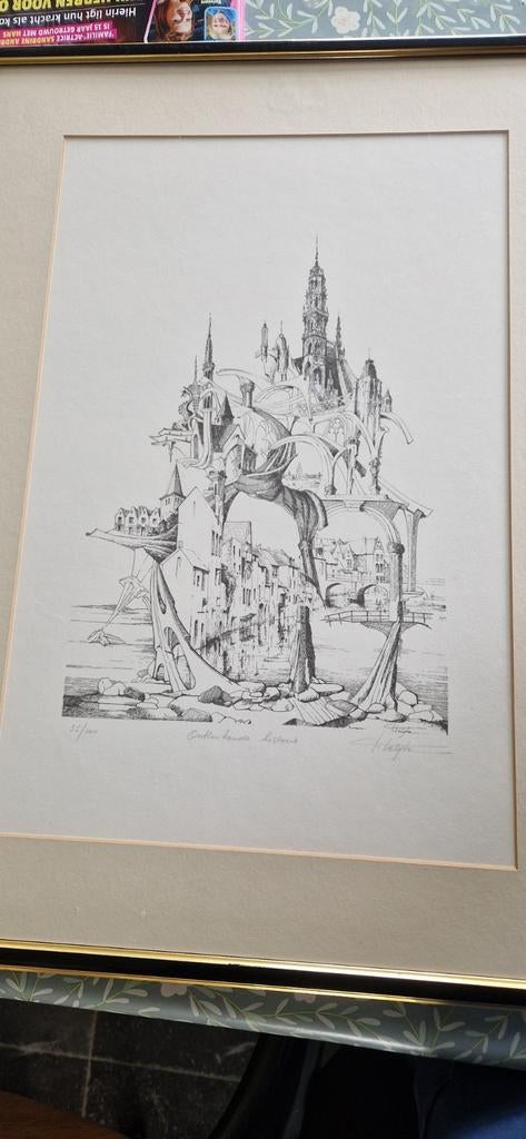 Litho van ontluikende historie, Antiek en Kunst, Ophalen