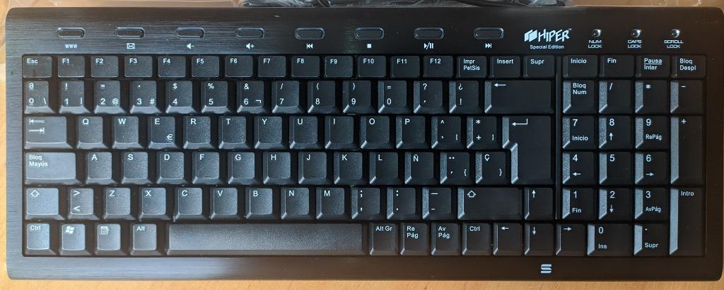 Hiper Alloy Keyboard ES, Computers en Software, Toetsenborden, Ophalen, Multimediatoetsen, Nieuw, Overige indelingen