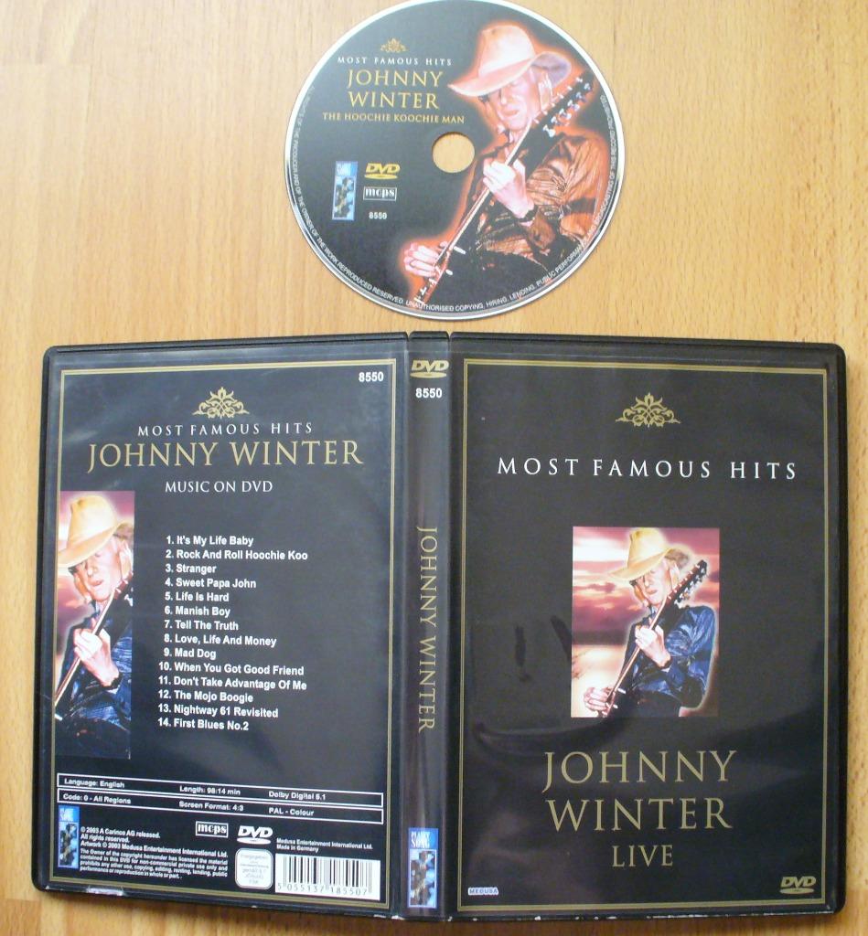 DVD JOHNNY WINTER LIVE - MOST FAMOUS HITS - BLUES ROCK, Tous les âges, Enlèvement ou Envoi, Comme neuf, Musique et Concerts