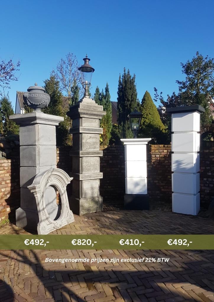 Gemetselde zuilen voor poort of hekwerk, Bricolage & Construction, Briques, Enlèvement, Béton