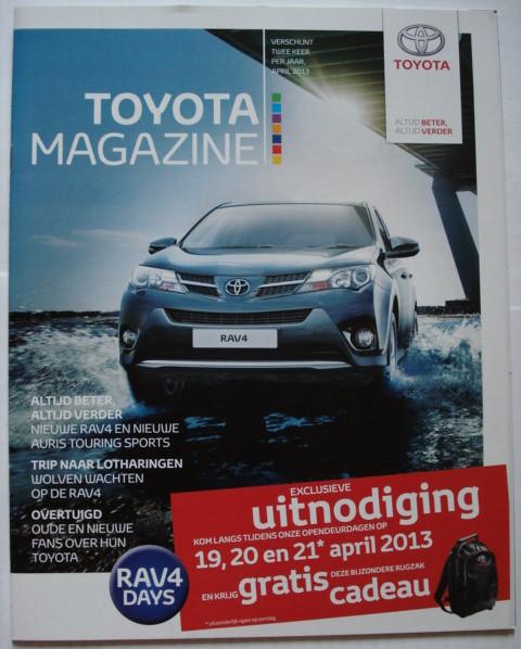 Toyota Magazine 04/2013 RAV4 Verso Auris, Verzenden, Zo goed als nieuw, Toyota
