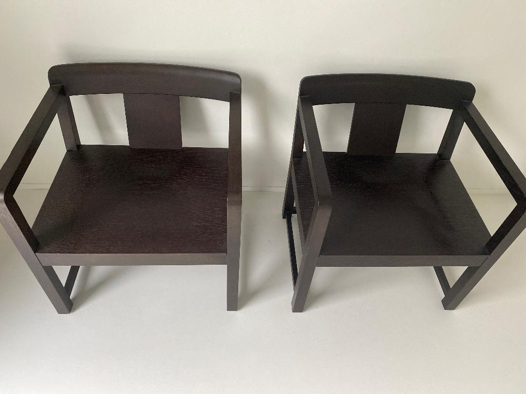 Prachtige stoeltjes donkerbruin Casamilano, Maison & Meubles, Canapés | Salons, Utilisé, Une personne, Bois, Enlèvement