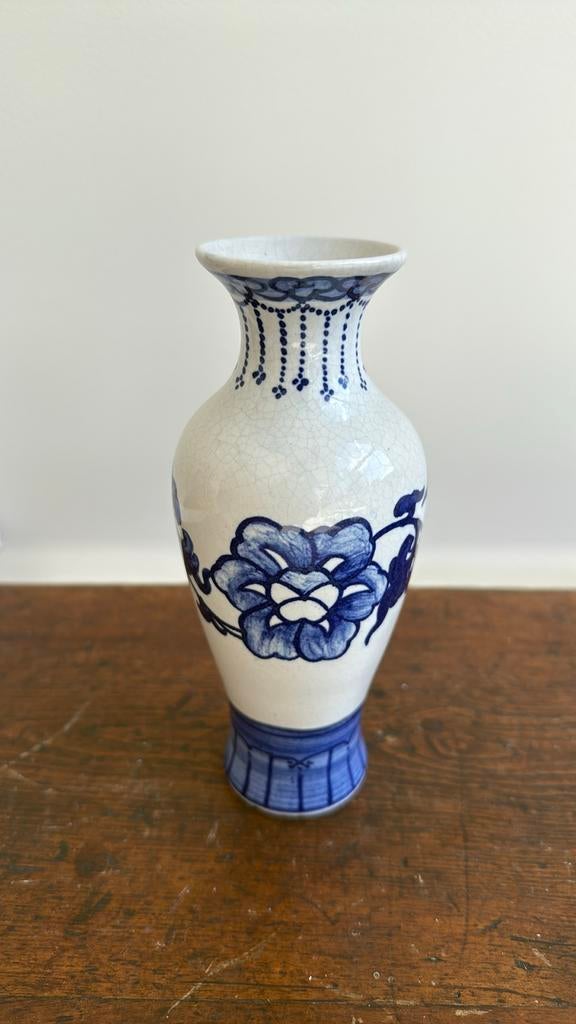 Vintage Chinese wit en blauw vaasje, Ophalen