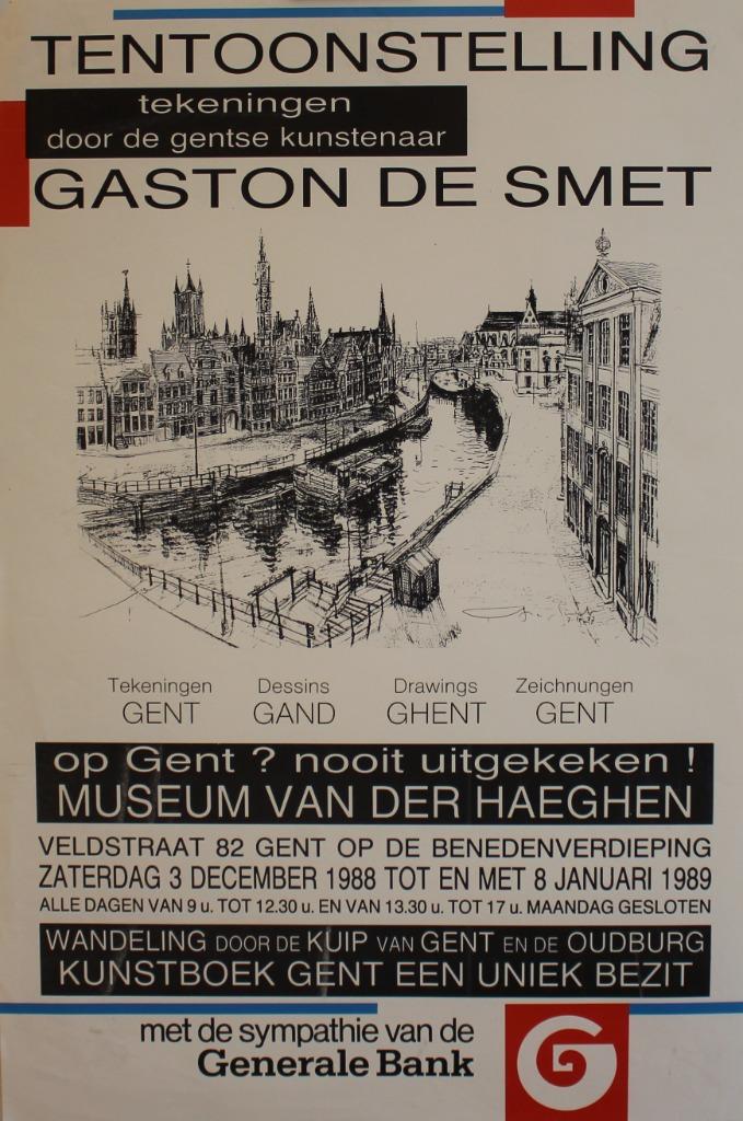 GASTON DE SMET 1989 affiche, Ophalen of Verzenden