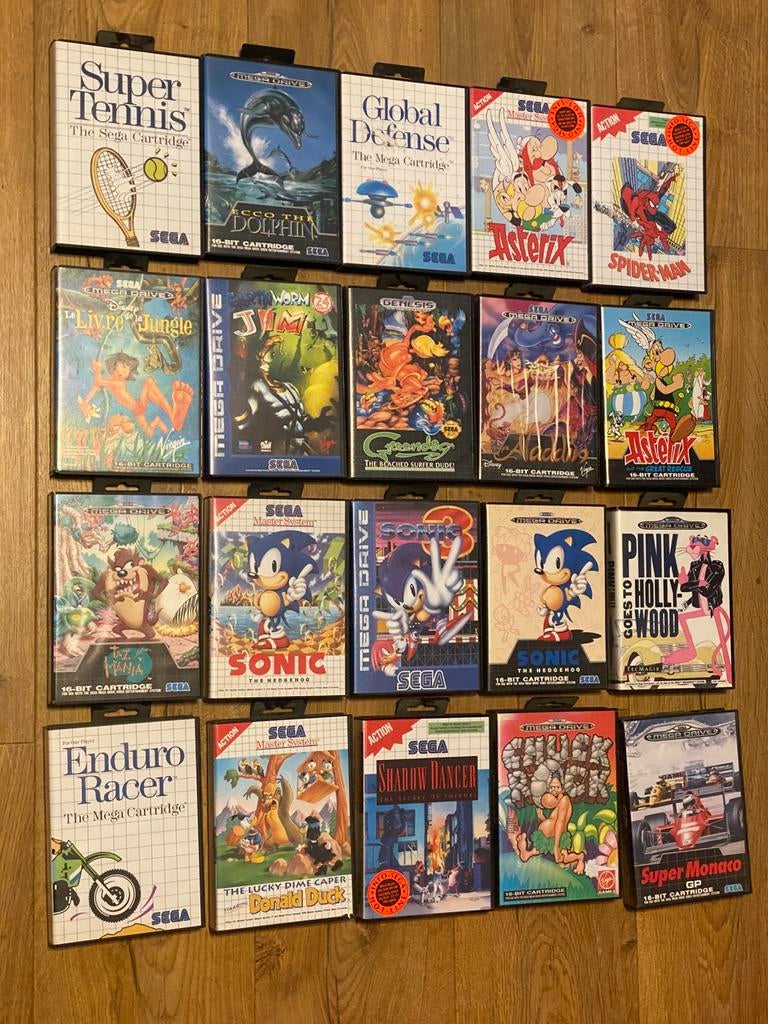 20 jeux Sega, Mega Drive, en boîtes + manuels *comme neufs, Enlèvement ou Envoi, Comme neuf, Mega Drive