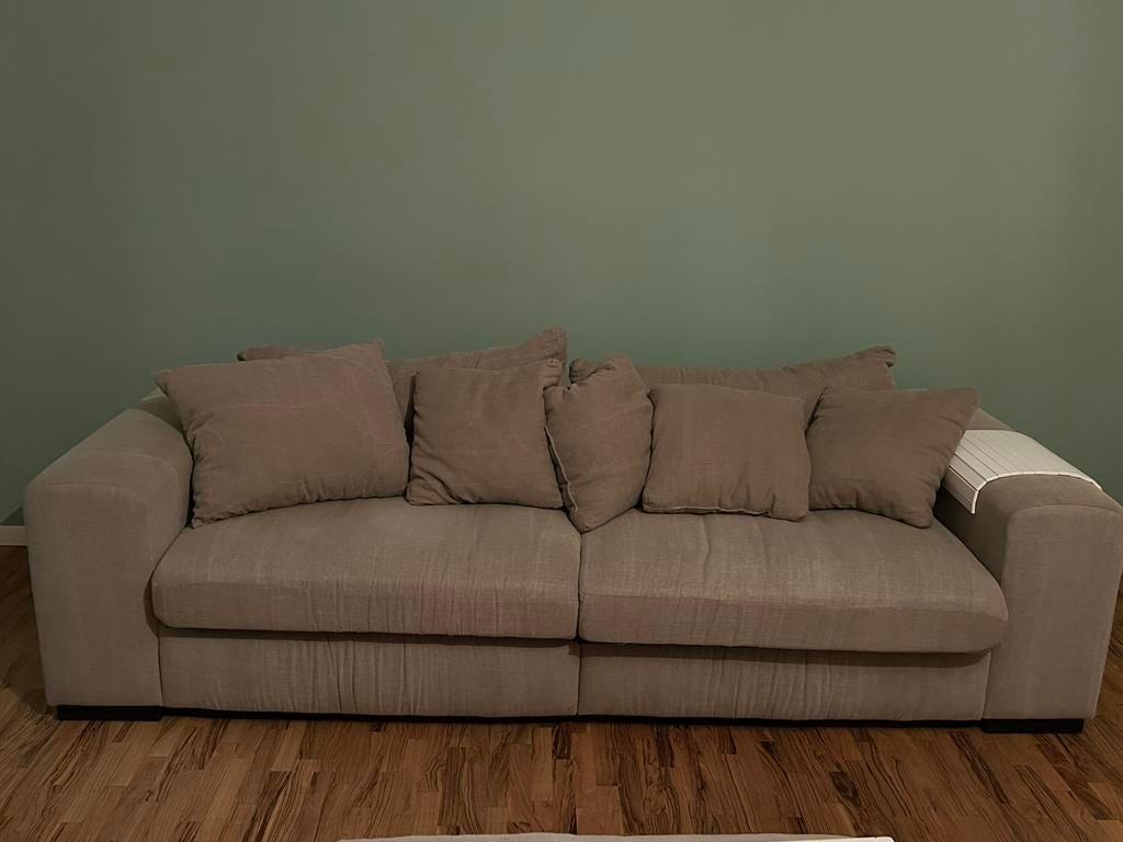 Ensemble salon 2 canapes + pouf, Maison & Meubles, Canapés | Salons, Enlèvement, Utilisé, Banc droit