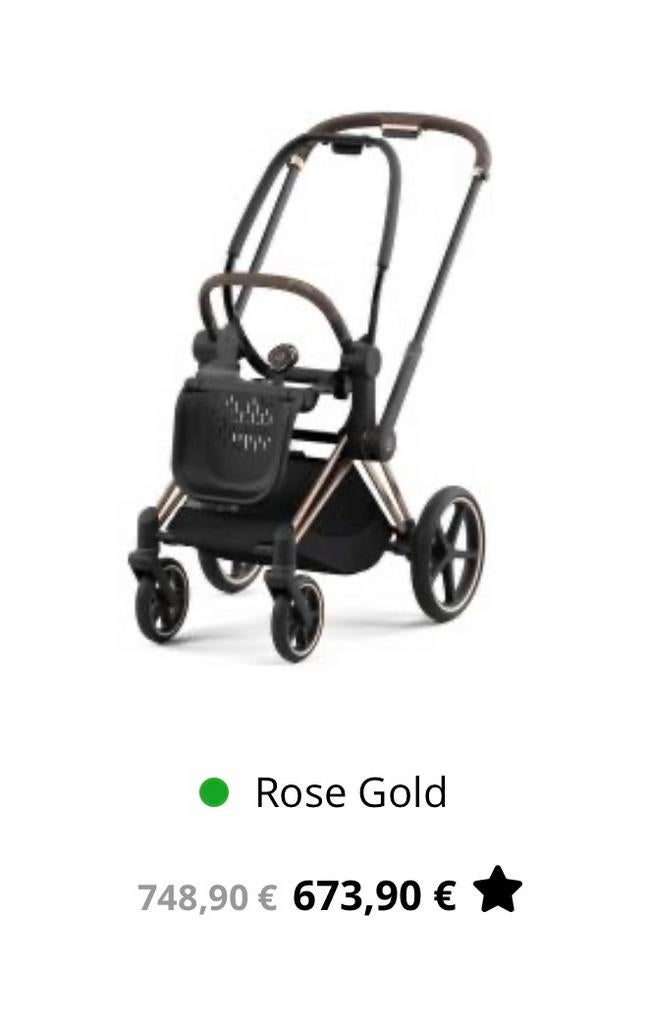 Chassis poussette Cybex Priam Rose Gold, Enlèvement, Comme neuf, Poussette