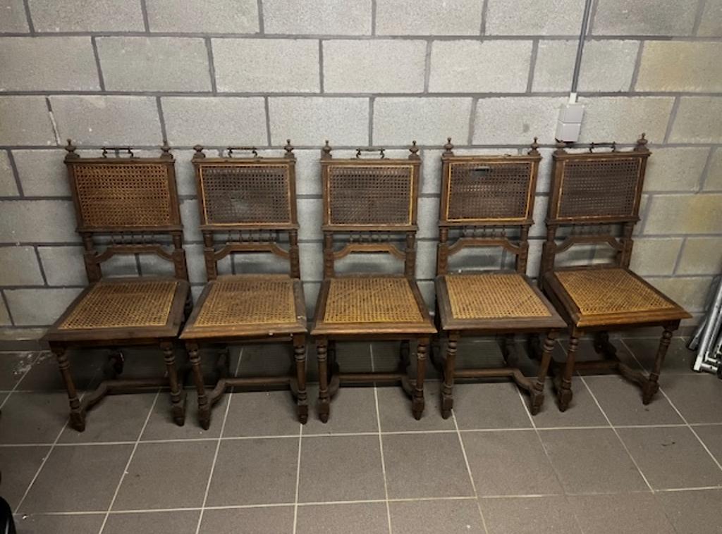 5 chaises en canage, Enlèvement, Utilisé, Autres matériaux, Cinq, Six Chaises ou plus