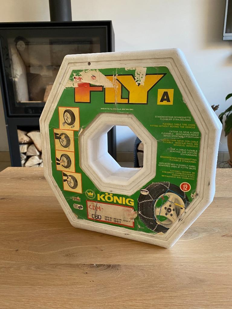 Sneeuwketting personenwagen - flexibele staalkabel KÖNIG FLY, Auto diversen, Sneeuwkettingen, Ophalen, Zo goed als nieuw