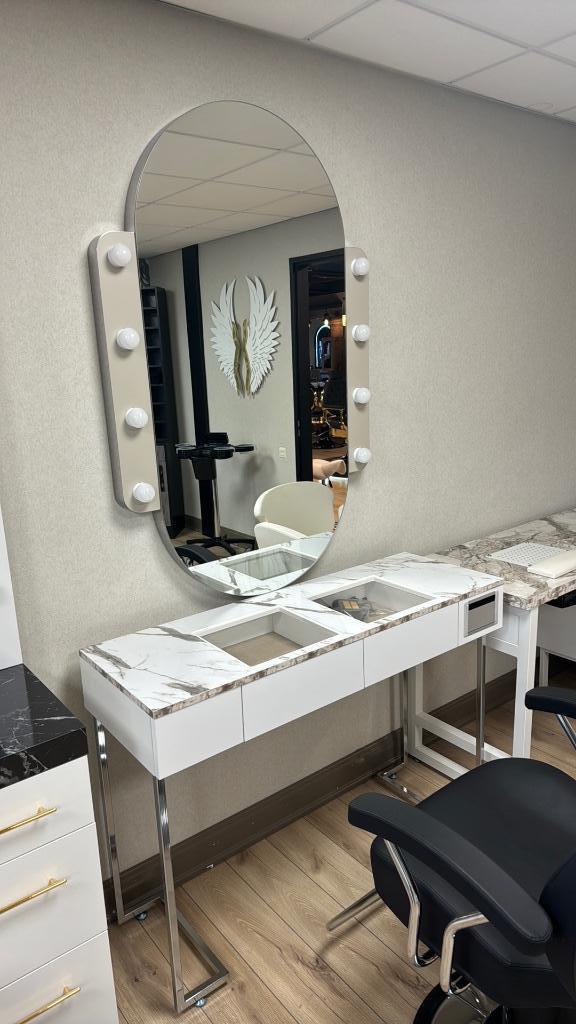 kaptafel make up tafel kapsalon spiegel kapper mua makeupart, Enlèvement ou Envoi, Neuf