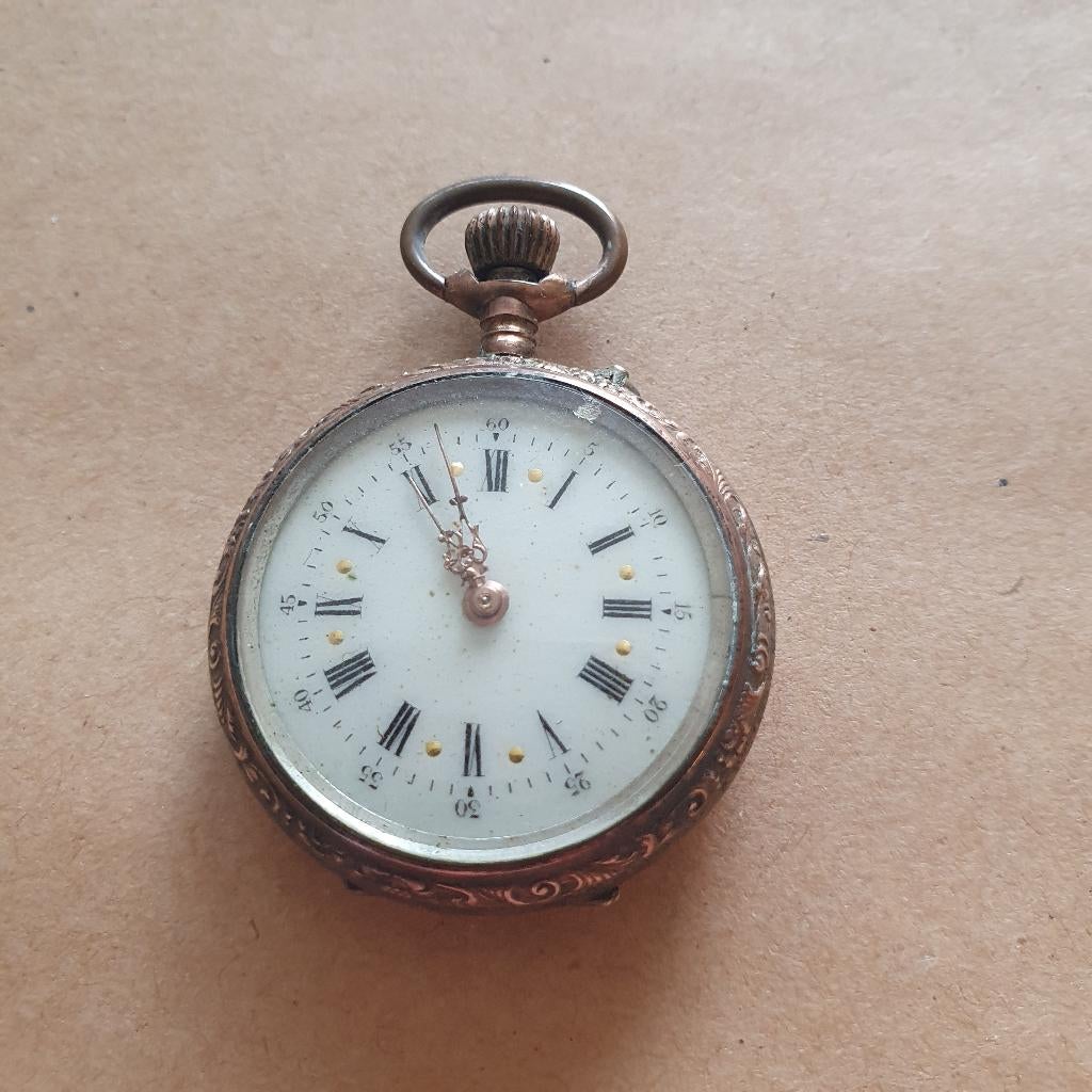 Montre de poche vintage en argent 0,800 (vers 1900-1925), Antiquités & Art, Enlèvement, Argent