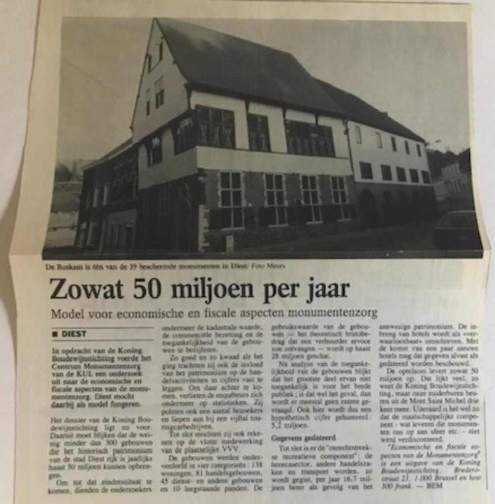 DIEST, MONUMENTENDOSSIER 2 KON BOUDEWIJNSTICHTING, Monumentenzorg, Enlèvement ou Envoi, Comme neuf, 20e siècle ou après