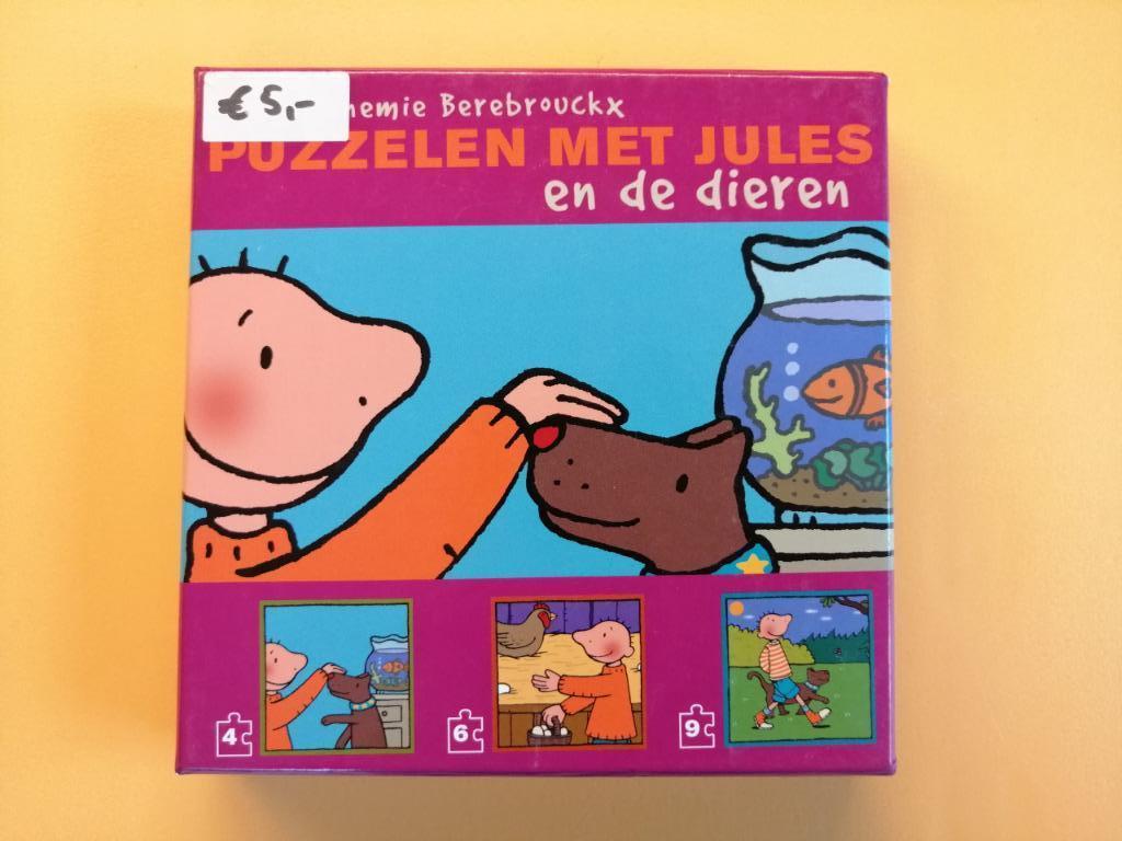 Puzzelen met Jules en de dieren 4-6-9 stukjes, Kinderen en Baby's, Ophalen, Minder dan 10 stukjes, Gebruikt