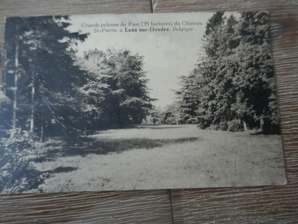 Lens sur Dendre, grande pelouse  parc, château Saint-Pierre, Envoi, Non affranchie, Hainaut