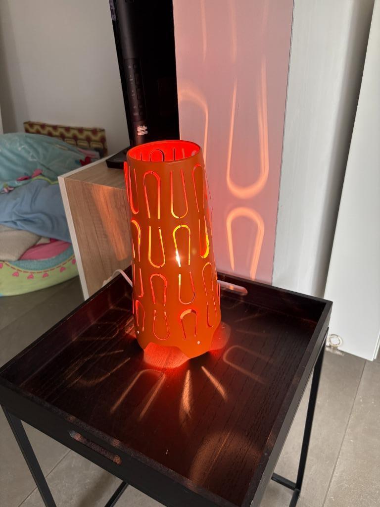 Ikea Kajuta tafellamp vintage oranje, Ophalen, Kunststof, Vintage, Zo goed als nieuw