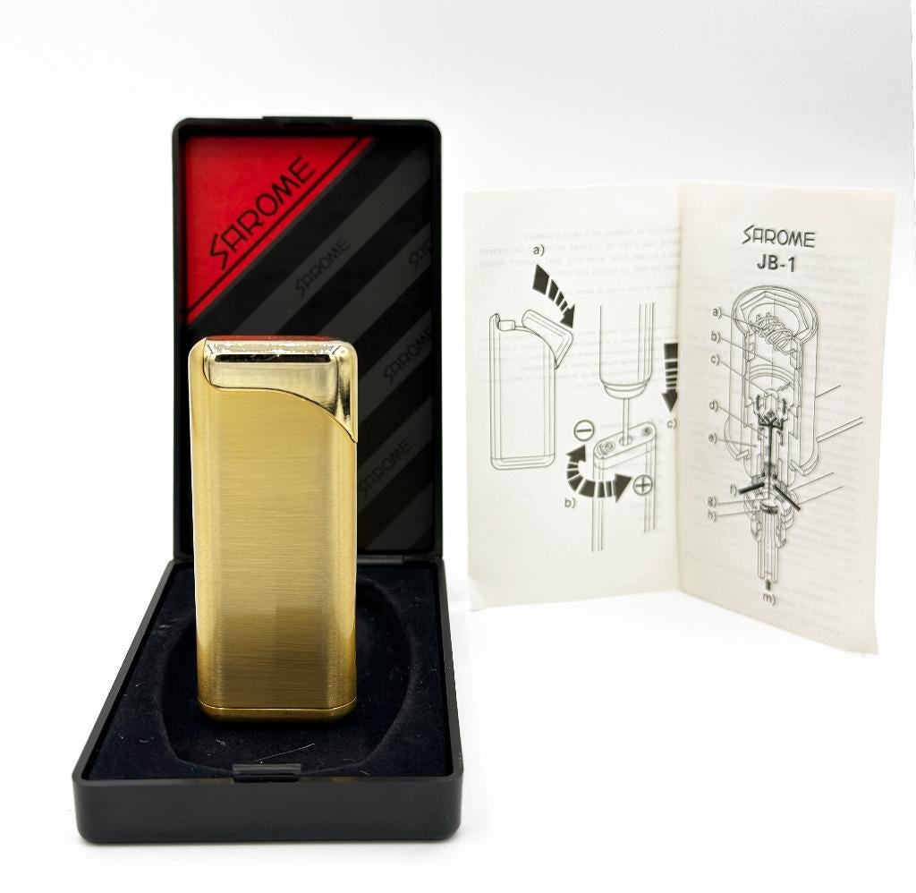 Vintage Sarome JB-1 aansteker / gasaansteker met accessoires, Ophalen of Verzenden, Gebruikt, Aansteker
