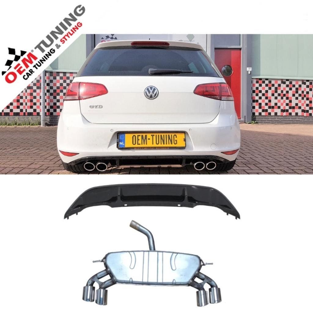 Diffuser + Uitlaat geschikt voor Golf 7 | 7R-LOOK | 12-17 |, Auto-onderdelen, Volkswagen, Nieuw, Ophalen of Verzenden, Achter