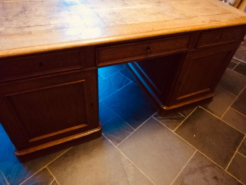 Bureau  en chêne massif double face, Maison & Meubles, Bureaux, Enlèvement, Utilisé