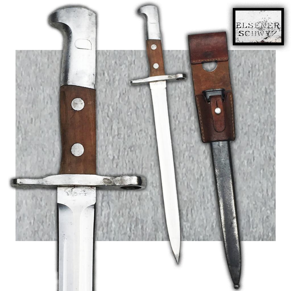 🚨Rare Baio Suisse M1906 - WAFFENFABRIK - Original, Collections, Enlèvement ou Envoi, Armée de terre, Couteau ou Poignard