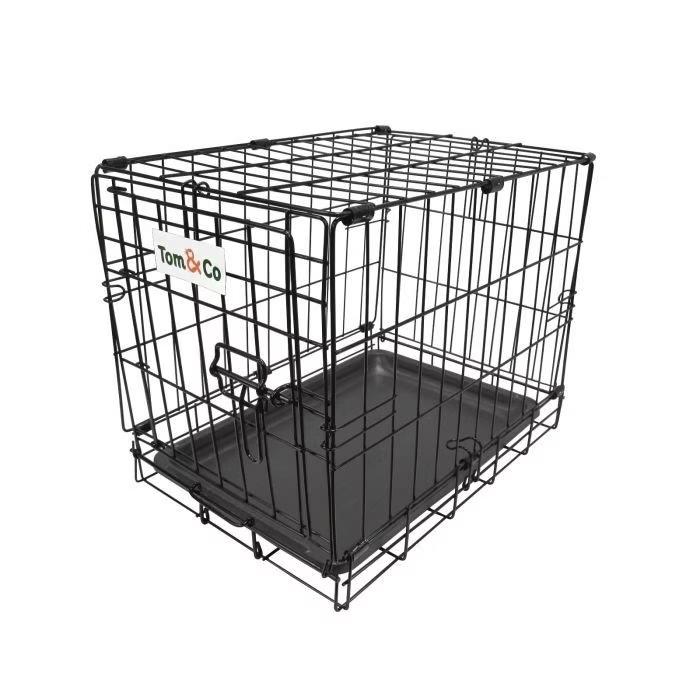 cage pour chien Tom & co noire taille 2 (61x46x48cm), Animaux & Accessoires, Enlèvement, Comme neuf