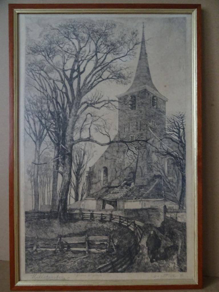 Antieke potloodtekening litho Hillegersberg Rotterdam 1913 ?, Minder dan 50 cm, Oorspronkelijke maker, Overige typen, Ophalen of Verzenden