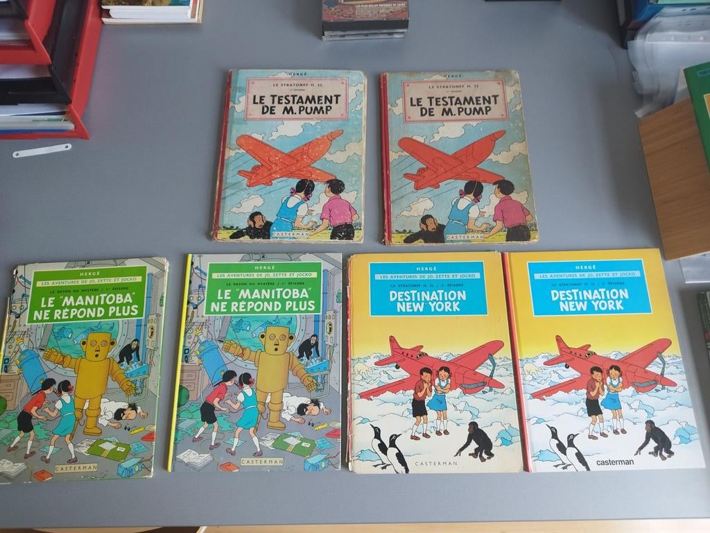 Jo, Zette et Jocko divers titres Hergé, Série complète ou Série, Enlèvement ou Envoi, Utilisé