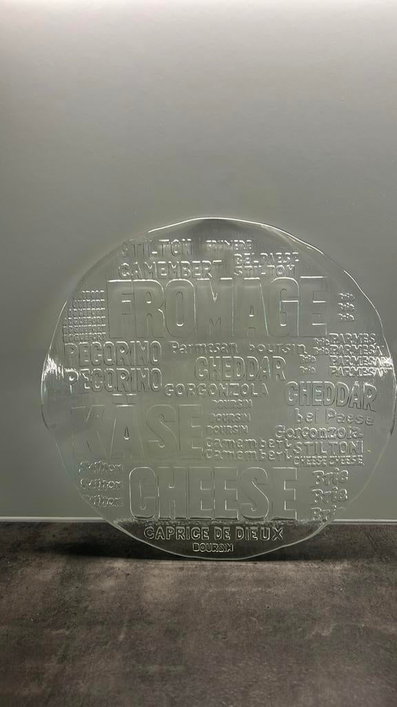 Assiette à fromage en verre avec 6 assiettes, Enlèvement, Comme neuf, Assiettes(s)