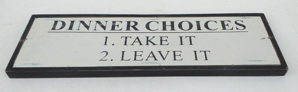 Uithangbord "Dinner choices", Ophalen of Verzenden