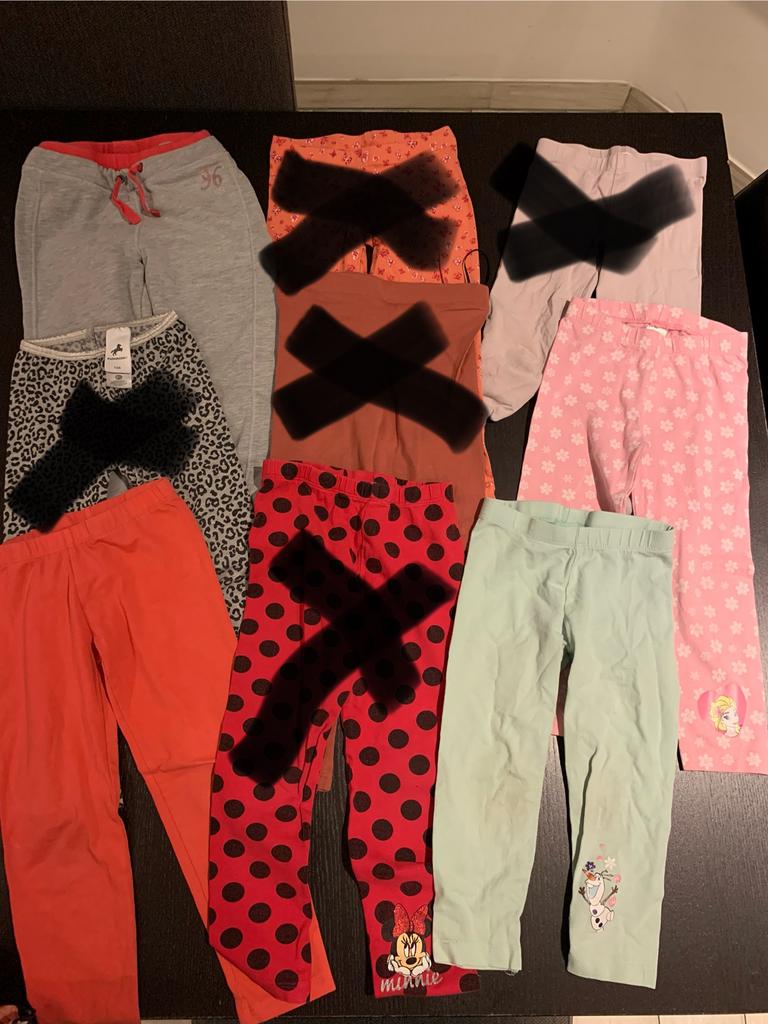 Pakket - meisje - leggings - maat 104, Ophalen of Verzenden, Gebruikt, Meisje, Broek