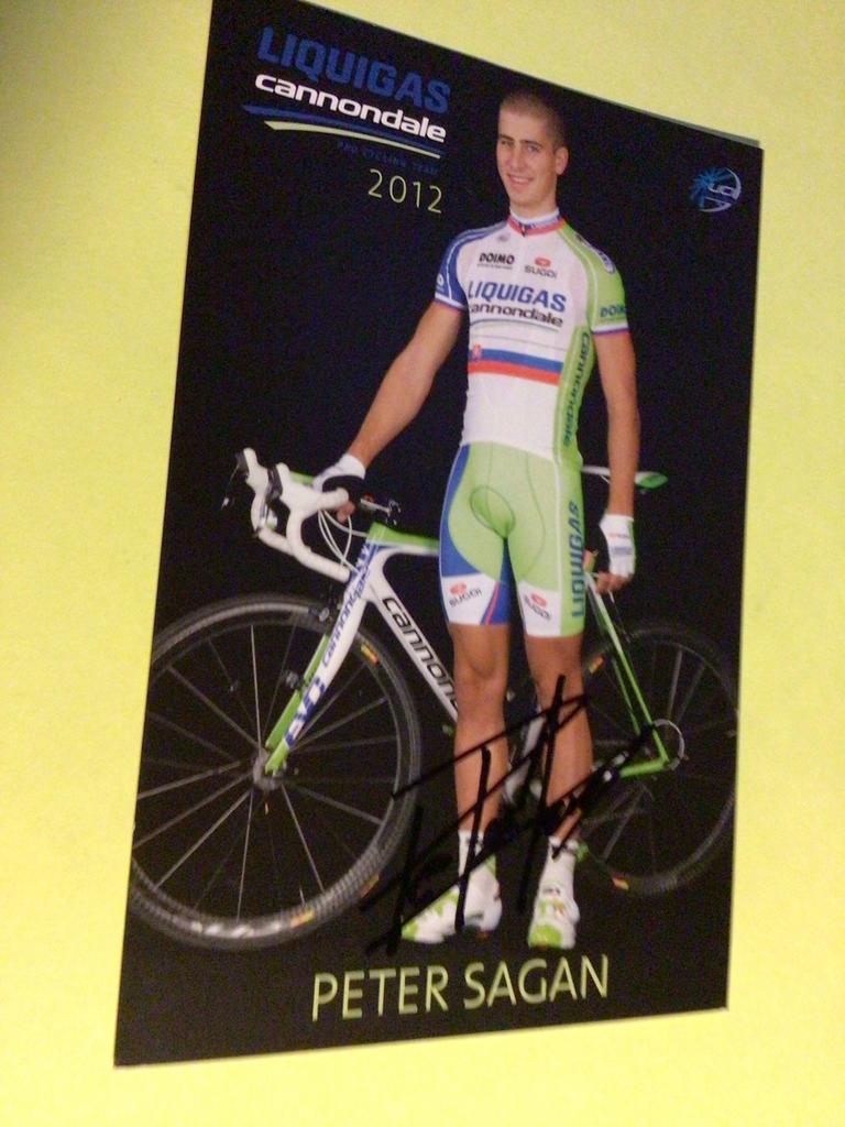 Wielerkaart 2012  team liquigas peter sagan signe, Verzenden, Zo goed als nieuw