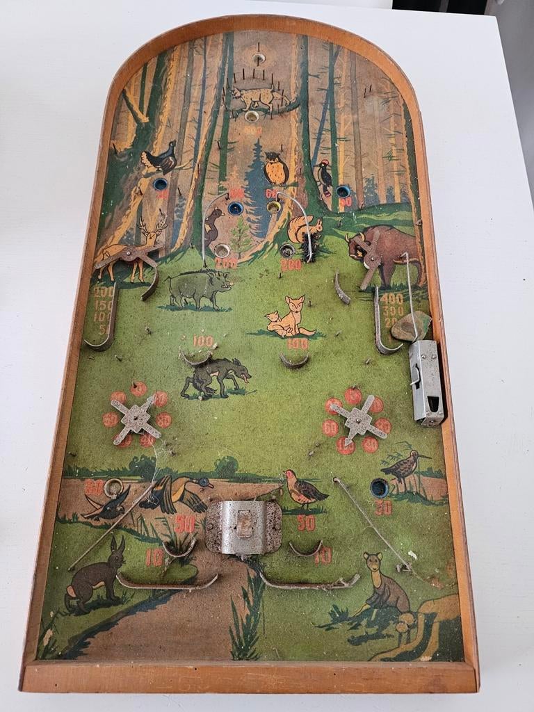 vintage houten knikkerspel uit de jaren 50, Enlèvement ou Envoi