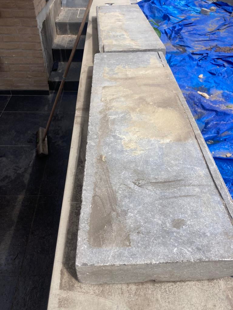 Seuils en pierre bleue belge, Bricolage & Construction, Dalles & Carrelages, 60 cm ou plus, Enlèvement, Utilisé, Autres types