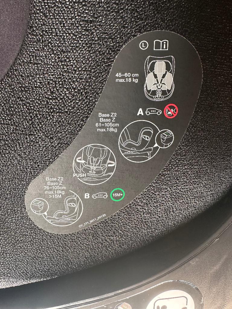 Siège auto CYBEX + base isofix, Kinderen en Baby's, Autostoeltjes, Gebruikt, Verstelbare rugleuning, Isofix, Ophalen