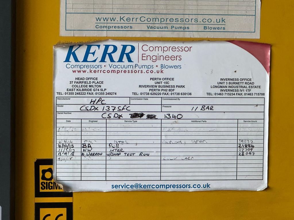 Kaeser CSDX 137 75kW Schroefcompressor, Ophalen