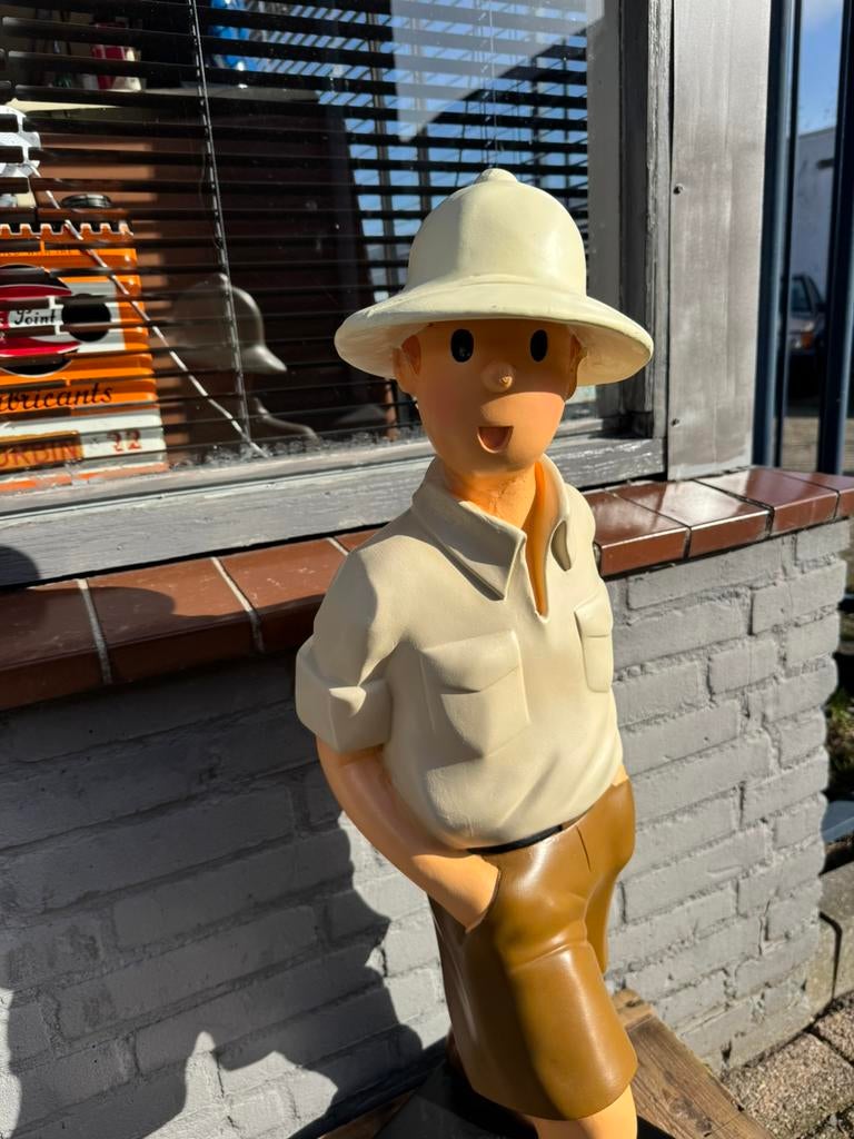Statue de Tintin au Congo, Collections, Statues & Figurines, Enlèvement, Utilisé, Humain