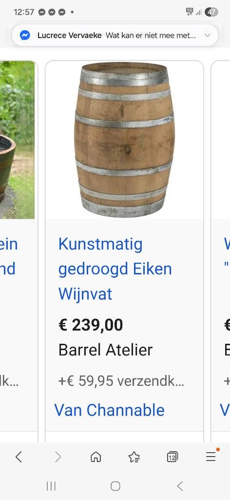 Houten Wijn vat, Tuin en Terras, Regentonnen, Ophalen of Verzenden, Gebruikt, Hout