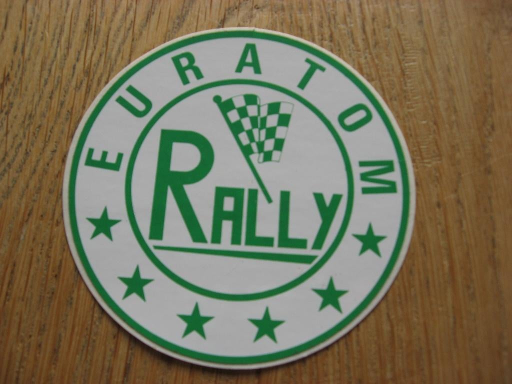 Autocollant Euratom Rally 8,5 cm, Collections, Autocollants, Enlèvement ou Envoi, Neuf, Voiture ou Moto