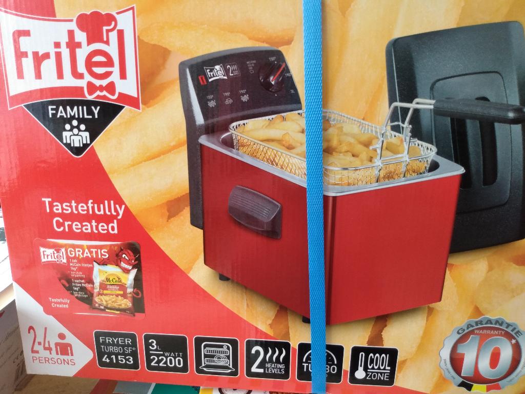 Friteuse Fritel Turbo SF4153 neuve, 3 à 4 litres, Enlèvement, Neuf, Pan intérieur amovible
